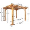 Doland Outdoor 12′ x 10′ Pergola – Acacia Wood – Teak