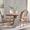 Dored 5 Piece Dining Set – Gray Stripe/White Print/Natural
