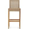 Elon Outdoor Barstools – Wicker and Acacia Wood – Light Multi-Brown/Teak (Set of 2)