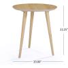 Evangeline Finished Wood End Table w/Faux Wood Overlay (Natural Oak)(Natural Oak)