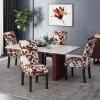 Evelyn Contemporary Velvet Dining Chairs (Set of 4), Cow Print