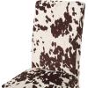 Evelyn Contemporary Velvet Dining Chairs (Set of 4), Cow Print