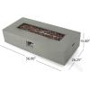 GDFStudio Christopher Knight Home Aidan Outdoor Rectangular Fire Table with Tank Holder, Light Gray