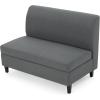 GDFStudio Christopher Knight Home Tovah Fabric Storage Loveseat, Charcoal
