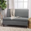 GDFStudio Christopher Knight Home Tovah Fabric Storage Loveseat, Charcoal
