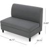 GDFStudio Christopher Knight Home Tovah Fabric Storage Loveseat, Charcoal