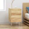 Great Deal Furniture Lesley Modern Mango Wood and Iron Side Table, Natural and Black