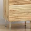 Great Deal Furniture Lesley Modern Mango Wood and Iron Side Table, Natural and Black