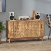 Grimsley Handcrafted 2 Door Cabinet – Acacia Wood – Natural