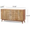 Grimsley Handcrafted 2 Door Cabinet – Acacia Wood – Natural