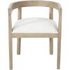 Hudson 7 Piece Dining Set – Fabric and Wood – Light Ash/Almond