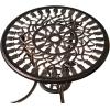 Nassau Cast Aluminum Outdoor Bistro Furniture Set, Brown, 23 by 23 by 26
