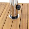 Ralph Outdoor 49lb Square Umbrella Base – Acacia Wood and Stainless Steel – Teak