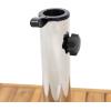 Ralph Outdoor 49lb Square Umbrella Base – Acacia Wood and Stainless Steel – Teak