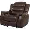 CHRISTOPHER KNIGHT HOME Merit Faux Leather Glider Recliner Club Chair, Dark Brown