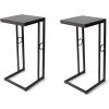 Christopher Knight Home Agnes Modern C Side Table, Set of 2, Black