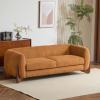 Christopher Knight Home Almab 82 Inches Sofa Couch, Cozy Boucle Upholstered 3-Seater Sofa, Wood Frame Couch, Comfy Couches for Living Room and Office, Modern Sofa, Lounge Seating, Almond(Caramel)