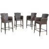 Christopher Knight Home Anaya 45″ Wicker Barstools, 4-Pcs Set, Multibrown