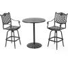 Christopher Knight Home Arlana Outdoor Cast Aluminum Bar Set, 3-Pcs Set, Shiny Copper Finish