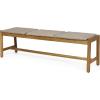 Christopher Knight Home Bonnie Outdoor 3 Seater Wicker Bench, Teak and Brown(Teak Finish  Light Gray)