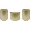 Christopher Knight Home Braeburn Modern Round 3 Piece Iron Accent and Coffee Table Set, Gold