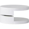 Christopher Knight Home CKH Small Circular Mod Rotatable Coffee Table, Glossy White