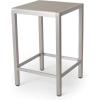 Christopher Knight Home Cape Coral Outdoor Aluminum Bar Table with Glass Top, Grey