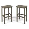 Christopher Knight Home Caribbean Outdoor 30″ Acacia Wood Barstools, 2-Pcs Set, Natural Stained(Grey Finish)