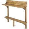 Christopher Knight Home Caribbean Outdoor Acacia Wood Balcony Bar Table, Natural Stained