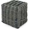 Christopher Knight Home Carolina Boho Fabric Cube Pouf, Blue and Teal, Natural