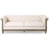 Christopher Knight Home Castalia Sofas, Cognac Brown + Natural(Beige + Dark Brown)