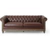Christopher Knight Home Castalia Sofas, Cognac Brown + Natural(Dark Brown + Natural)