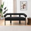 Christopher Knight Home Celen Modern Boucle Fabric Upholstered Loveseat with Round Armrest and Rubberwood Frame, Comfy Living Room 2-Seater Sofa, Space-Saving Couch for Hotel/Apartment, Green+Brown(Black + Brown)