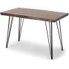 Christopher Knight Home Chana Industrial Faux Live Edge Rectangular Dining Table, Natural / Black