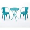 Christopher Knight Home Colmar Outdoor Iron Bistro Set, 3-Pcs Set, Matte Teal