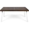 Christopher Knight Home Della Acacia Wood Dining Table, Natural Stained with Rustic Metal, 32.25 in x 69 in x 29.5 in, Brown, Grey(Dark Brown white Rustic Metal)
