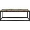Christopher Knight Home Drew Outdoor Industrial Acacia Wood and Iron Bench, Gray, Grey Finish/Black Metal