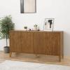 Christopher Knight Home Duska Wooden Sideboard Cabinet, Large Sideboard Buffet Cabinet, Living Room Accent Storage Cabinet with Adjustable Shelves,Kitchen Cabinet Organizer for Coffee Bar,White Washed(Brown)