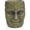 Christopher Knight Home Elliott Outdoor Mother Earth Urn, Antique Green Finish