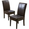 Christopher Knight Home Emilia Chocolate Brown Leather Dining Chairs (Set of 2)(Brown)