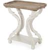 Christopher Knight Home Esther French Country Accent Table with Rectangular Top, Natural + Distressed White