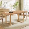 Christopher Knight Home Evat 69 Inch Dining Table for 6 People, Modern Kitchen Table with U-Shaped Legs, Wooden Rectangular Farmhouse Dinner Furniture for Dining Room, Home Office, Natural Ash(Natural)