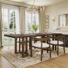 Christopher Knight Home Evat 95 Inch Dining Table for 6-8 People, Modern Kitchen Table with U-Shaped Legs, Large Wooden Rectangular Farmhouse Dinner Furniture for Dining Room, Home Office,Natural Ash(Walnut)