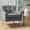 Christopher Knight Home Felicity Mid-Century Fabric Arm Chair, Teal 29.5D x 25W x 30.5H Inch(Charcoal)
