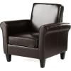 Christopher Knight Home Freemont Leather Club Chair, Chocolate Brown