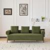 Christopher Knight Home Gilly 78″ Modern Boucle Upholstered Sofa with Pillow, Oversized Comfy Cloud Couch with Wooden Frame, 3-Seater Sofa Couch for Living Room, Bedroom, Home Office, Burnt Orange(Olive Green)