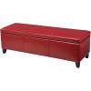 Christopher Knight Home Glouster Upholstered Storage Ottoman Bench, Forest Green Velvet, Matte Black(Pu red)