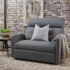 Christopher Knight Home Halima Fabric 2-Seater Recliner, Charcoal(Charcoal)