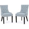 Christopher Knight Home Hayden Fabric Dining Chairs, 2-Pcs Set, Wood, Light Sky