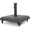 Christopher Knight Home Hayward 80lb Steel Square Umbrella Base with Wheels, Black